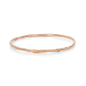 Ripple Fine Bangle 9ct Rose Gold
