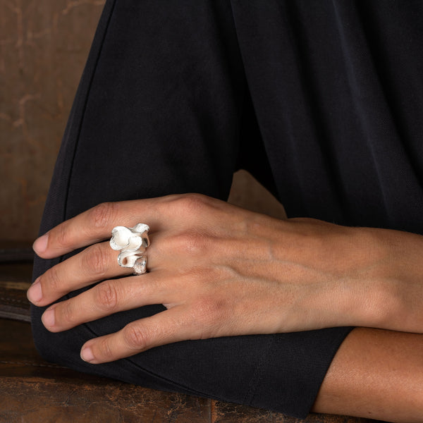 Statement Dress Ring Handmade Jewellery Sculpture Emily Nixon