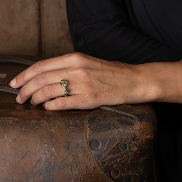 Natural Sapphire Diamond Engagement Ring Handcrafted Emily Nixon