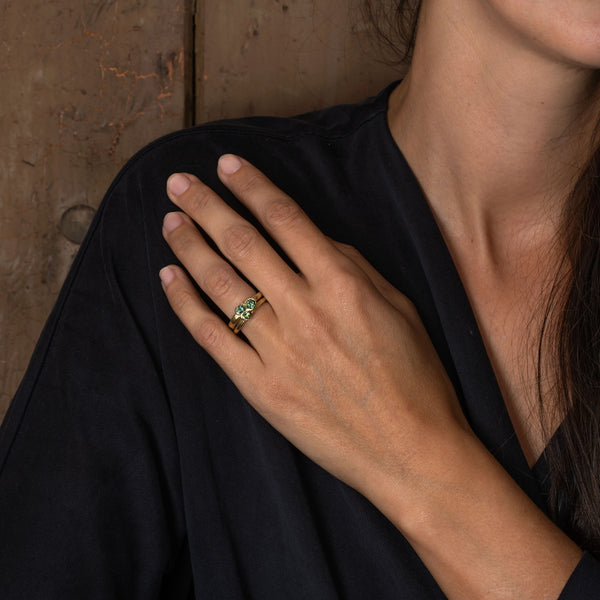 Contemporary Sapphire Engagement Ring Handmade Emily Nixon