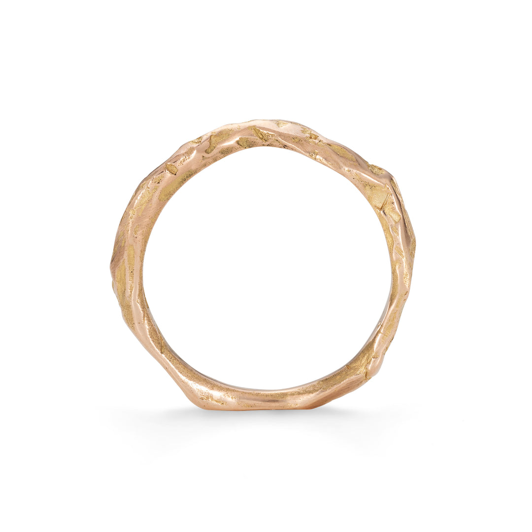 Carn Wedding Band 18ct Rose Gold