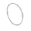 Sea worn plain Craggy Bangle in Silver by Emily Nixon