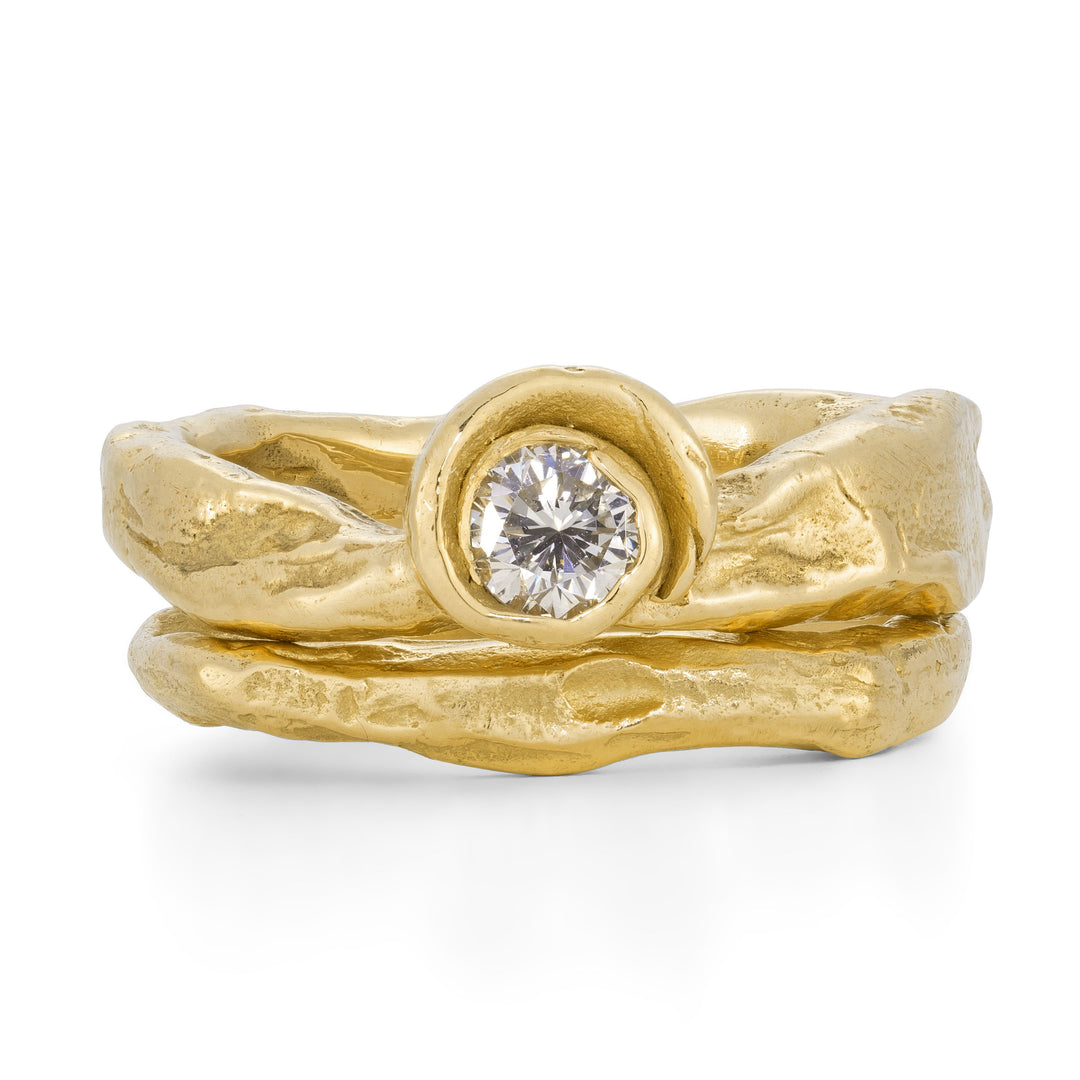 Craggy Rock Ring 18ct Gold