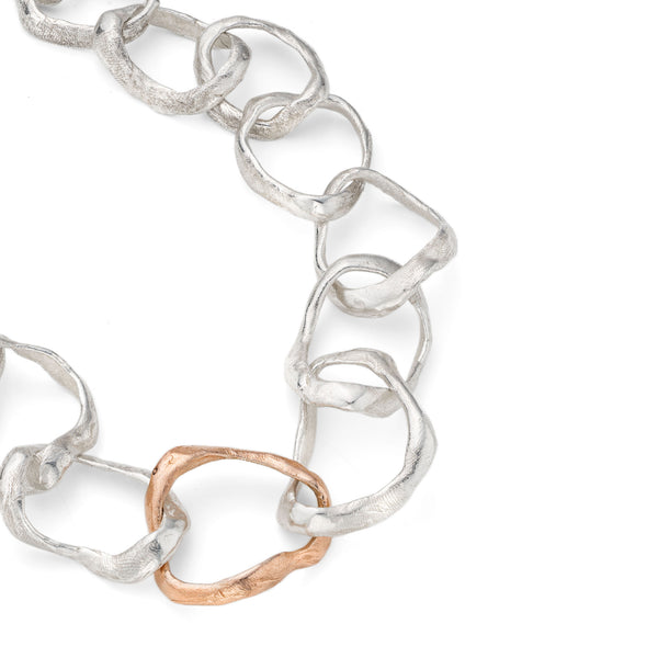 Rock Drawing Necklace Sculptural Silver Rose Gold – Emily Nixon