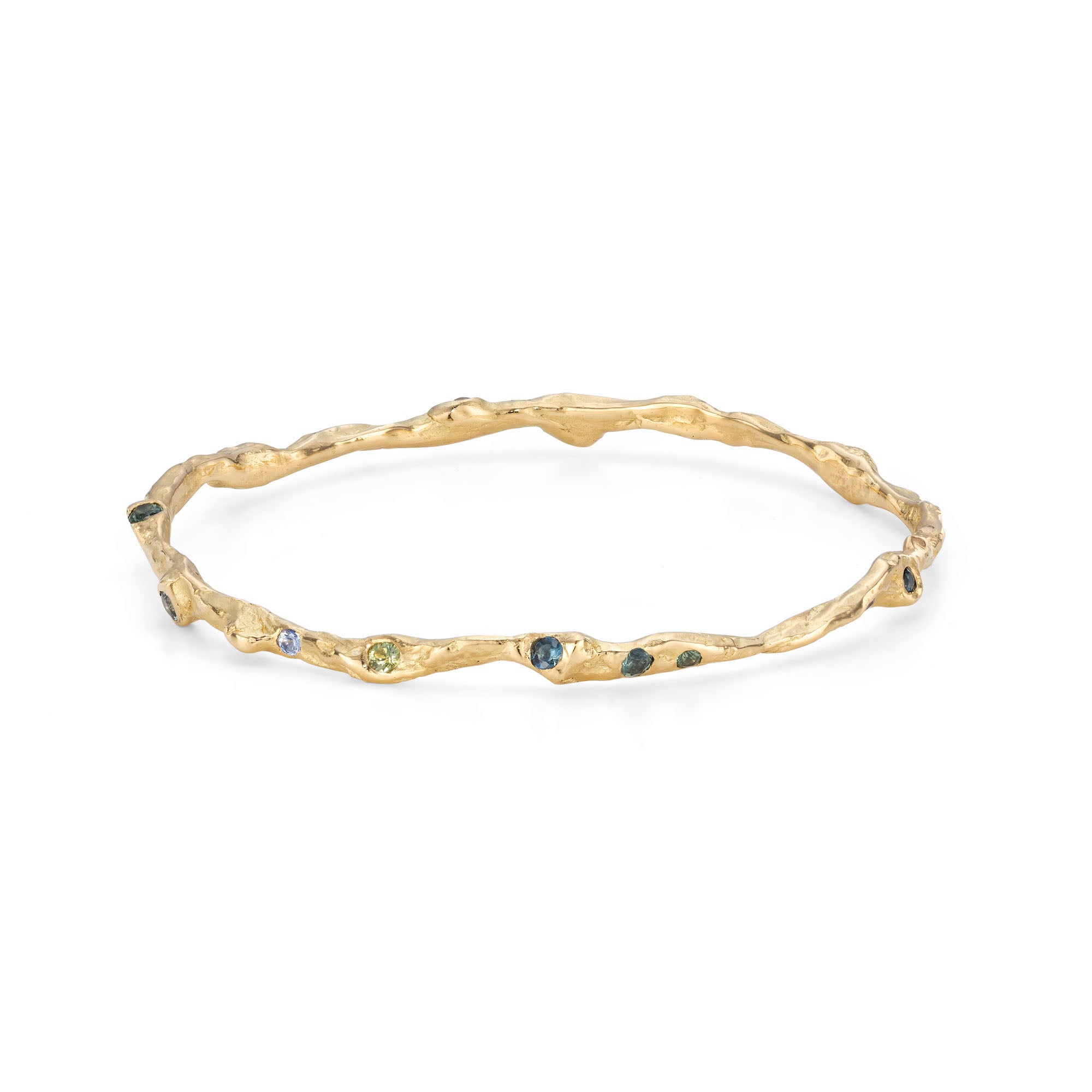 【Gaby】 cutlery bangle Twisty cuff, Mixed cuts, White, Rhodium plated | Swarovski