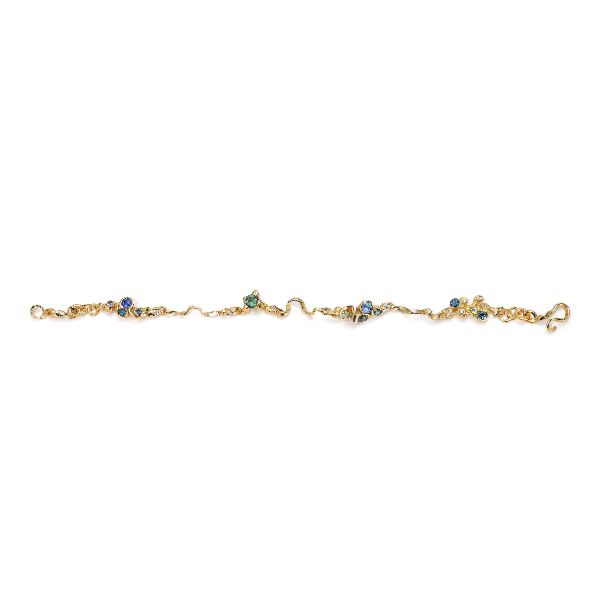 Bespoke Seaweed Sapphire Bracelet