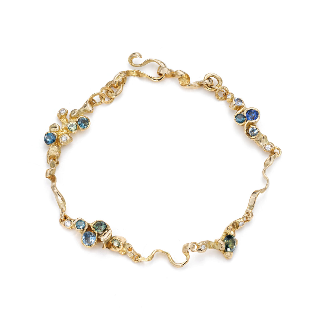 Bespoke Seaweed Sapphire Bracelet