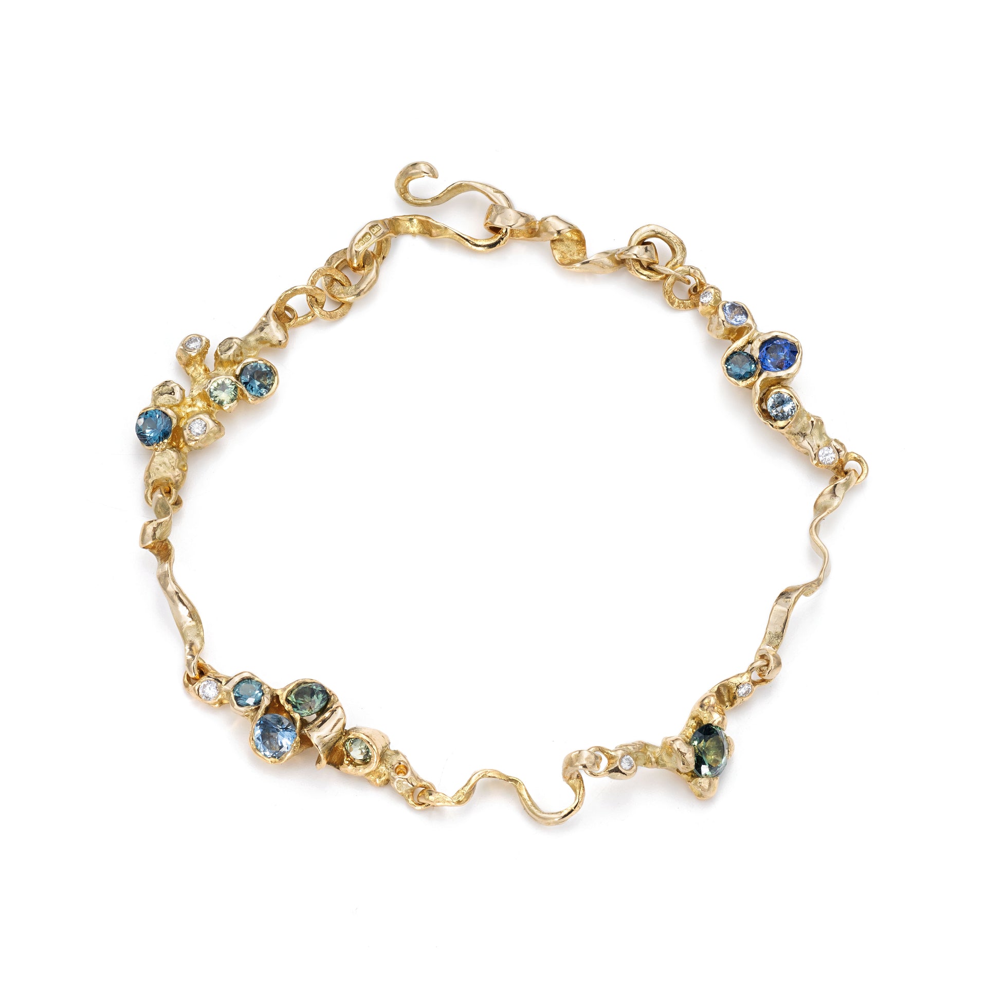 Bespoke Seaweed Sapphire Bracelet