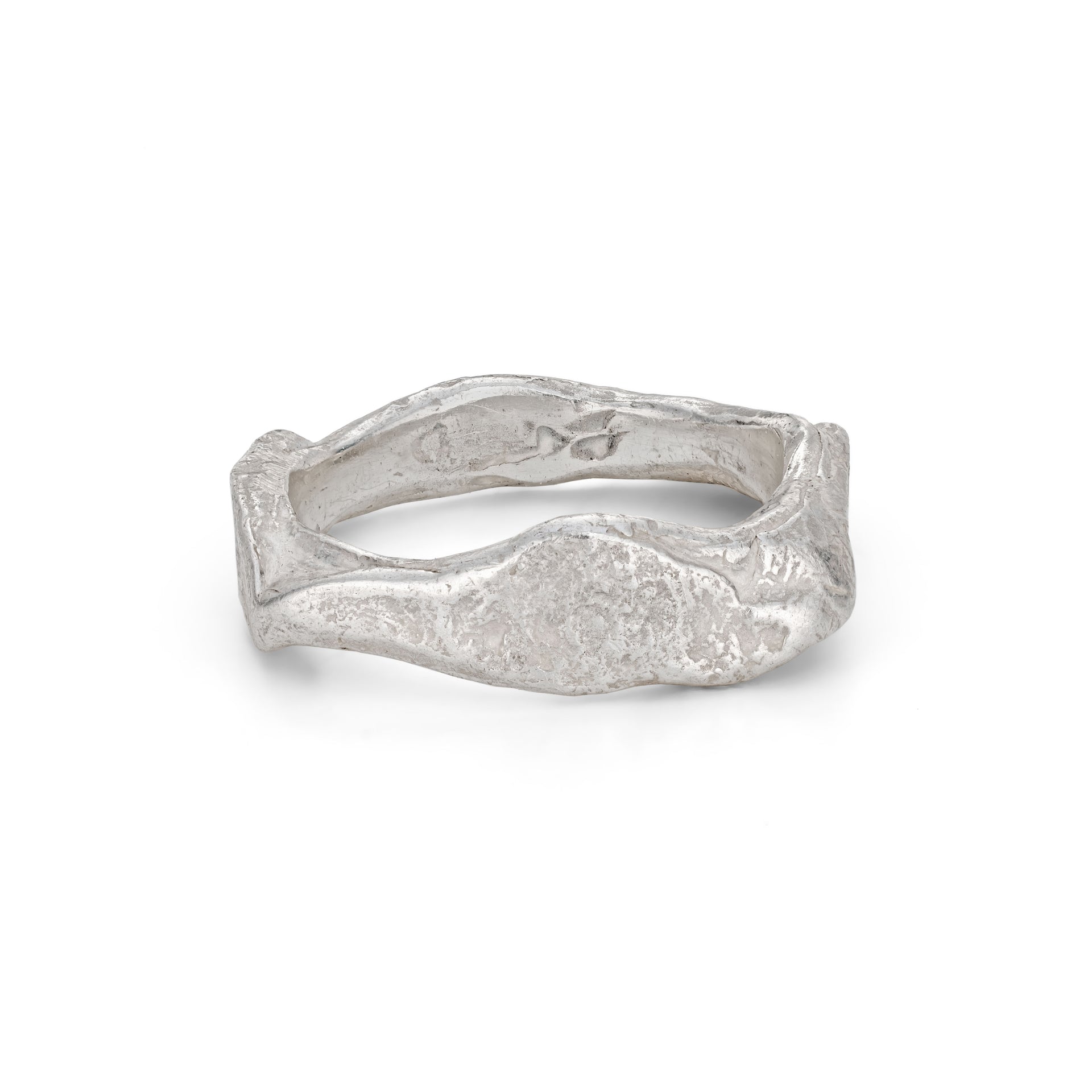 Original Granite Square Ring Silver Size N