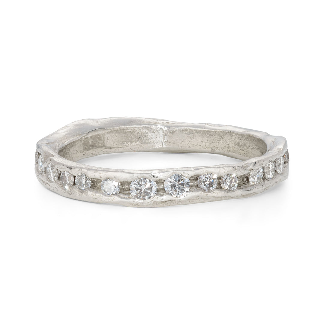 All White Channel Ring