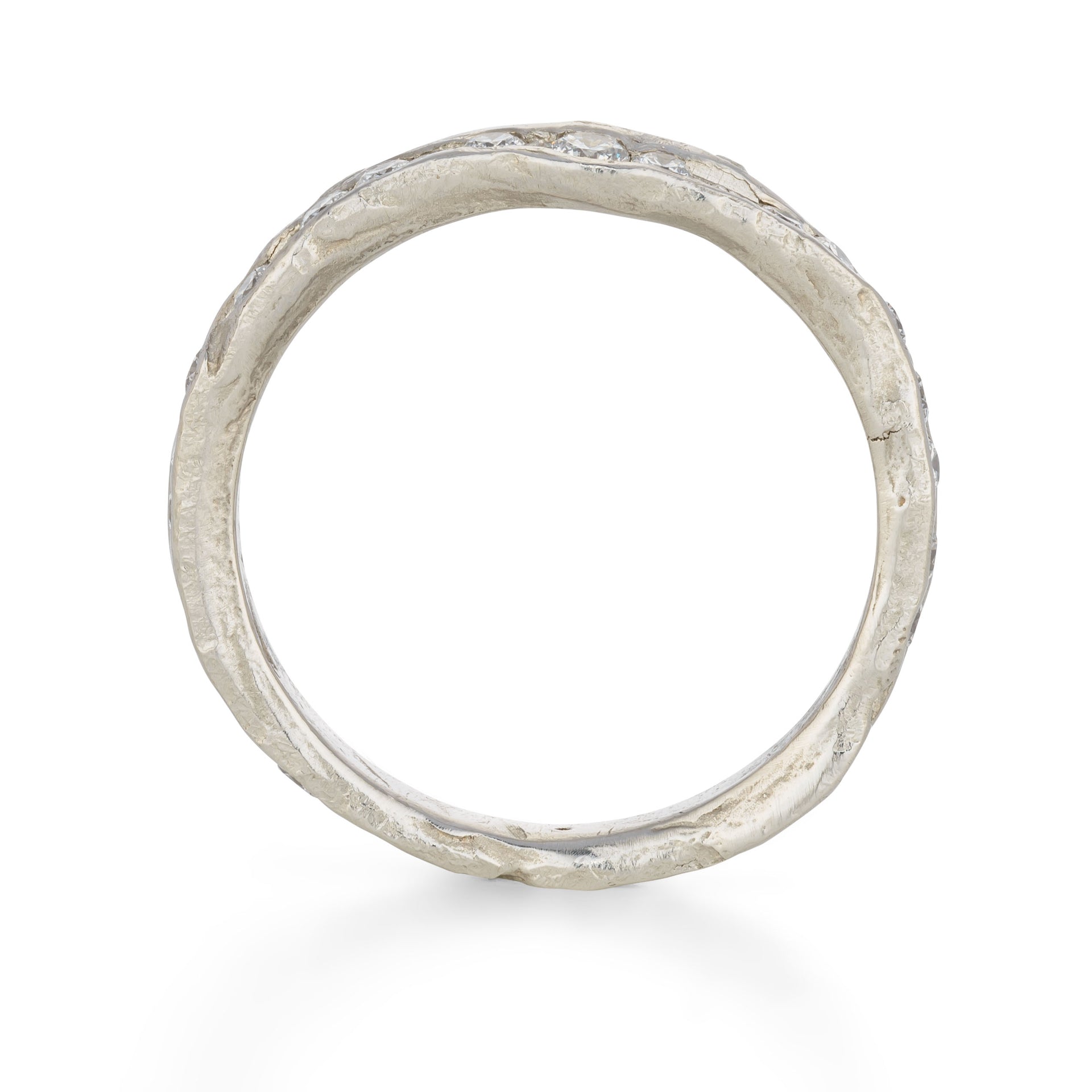 All White Channel Ring