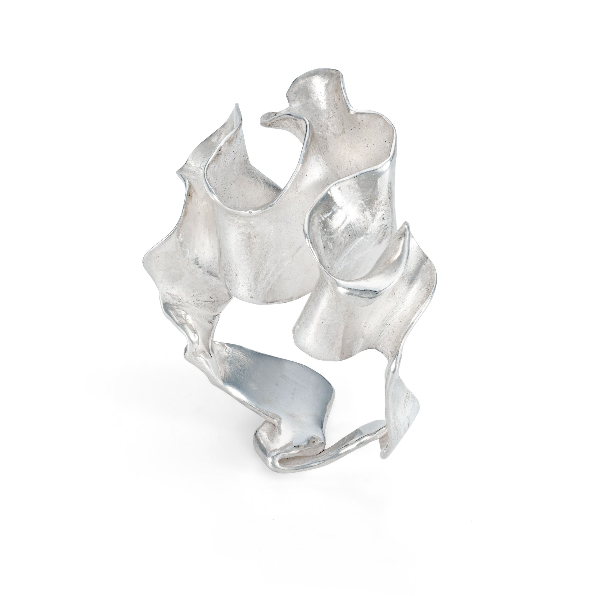 Sculptural Kelp Silver Ring Sample Size S