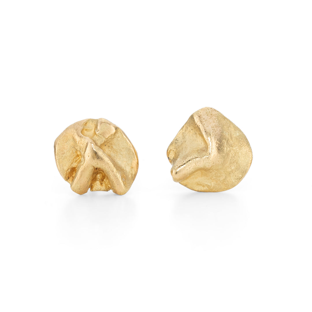 Ripple Studs 18ct Gold