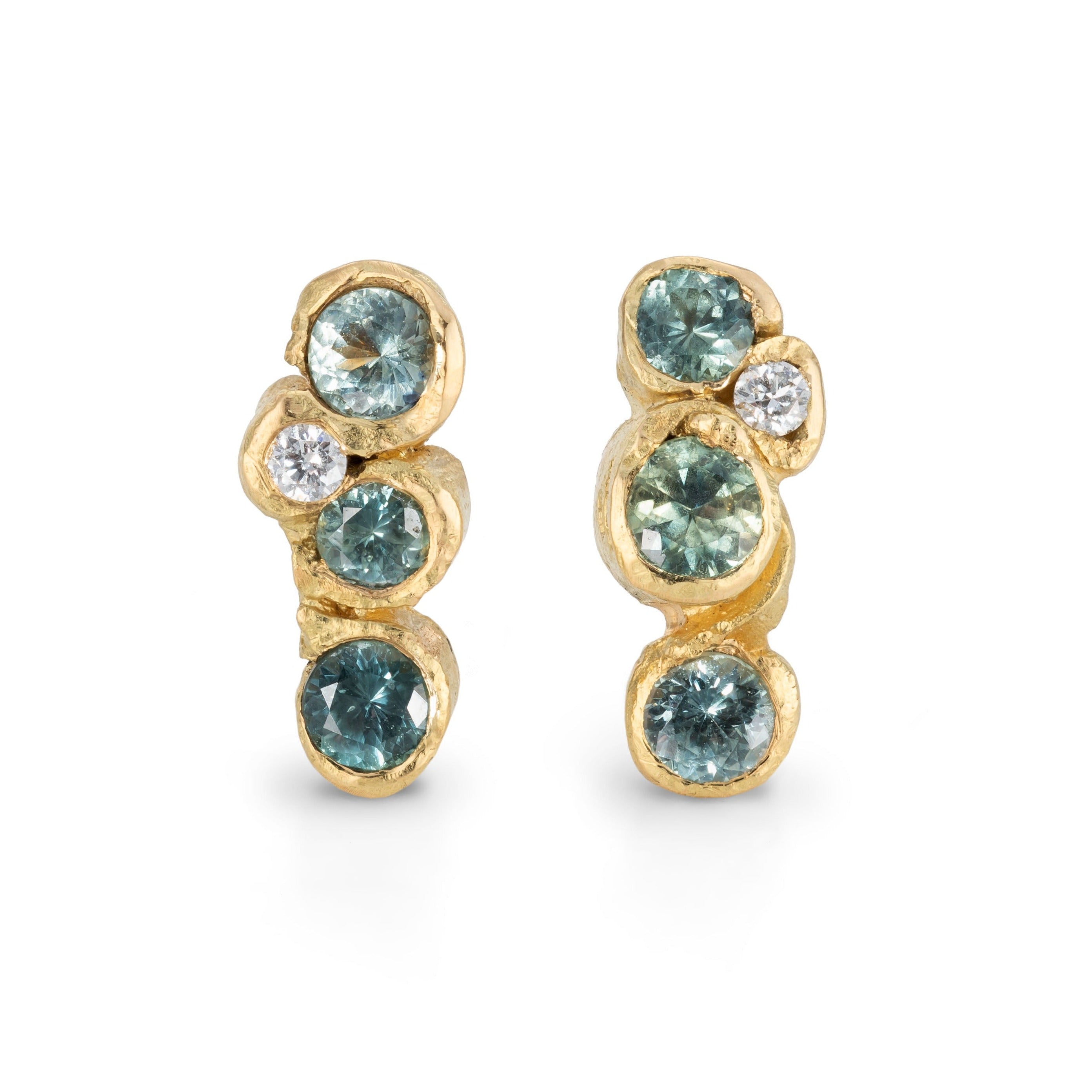 Green Sapphire Earrings Handcrafted Jewellery Emily Nixon