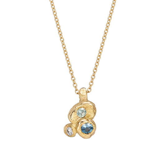 Sapphire and Diamond Carn Pendant