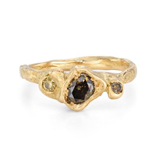 Cognac Diamond Adakite East Ring