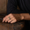 Green Ocean Adakite Ring