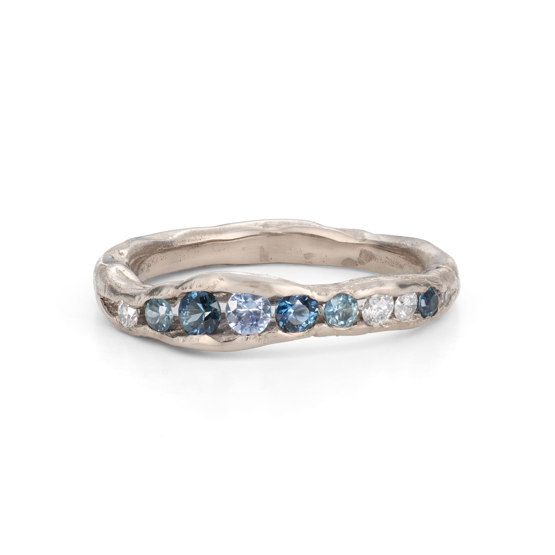 Ocean Stone Half Channel Ring