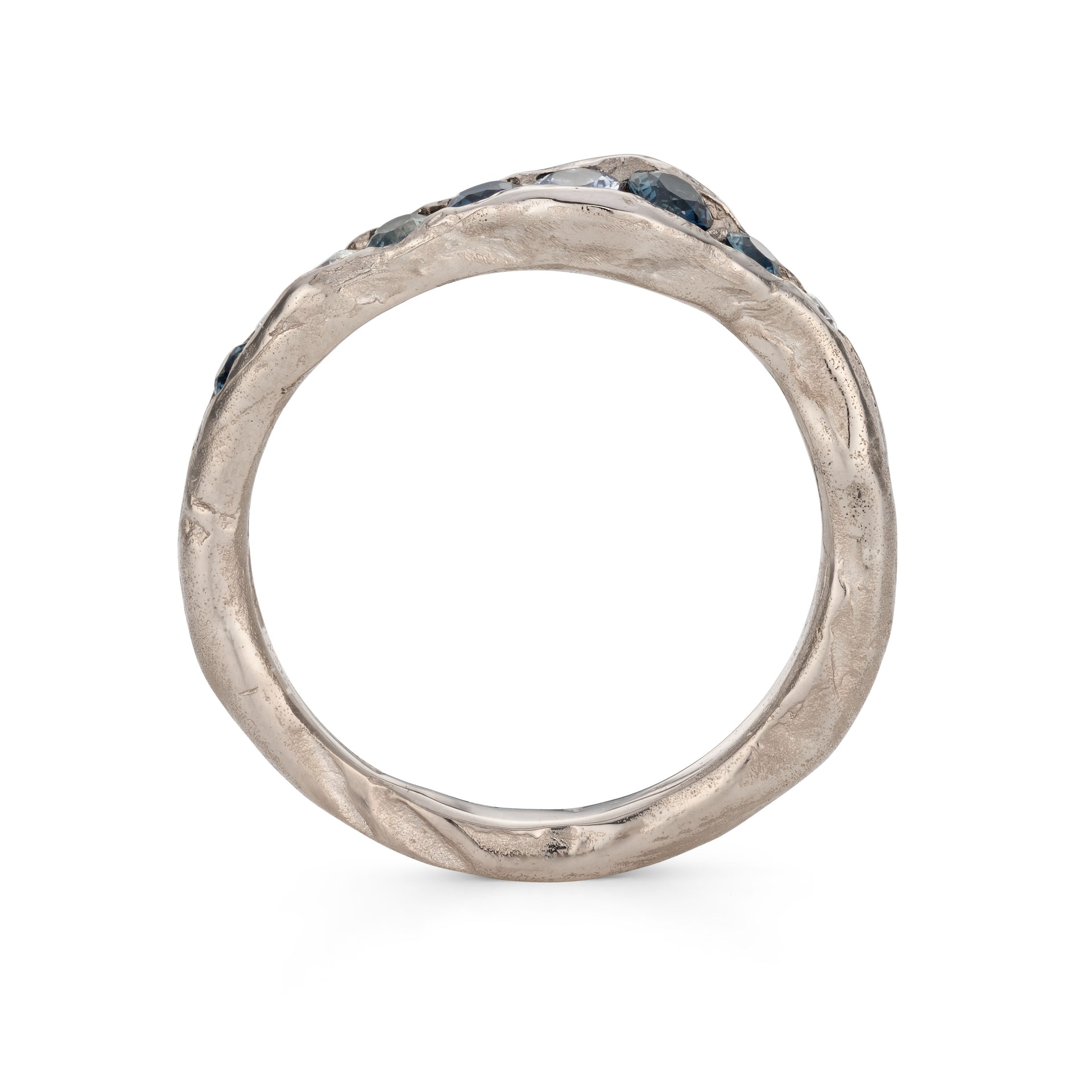 Ocean Stone Half Channel Ring