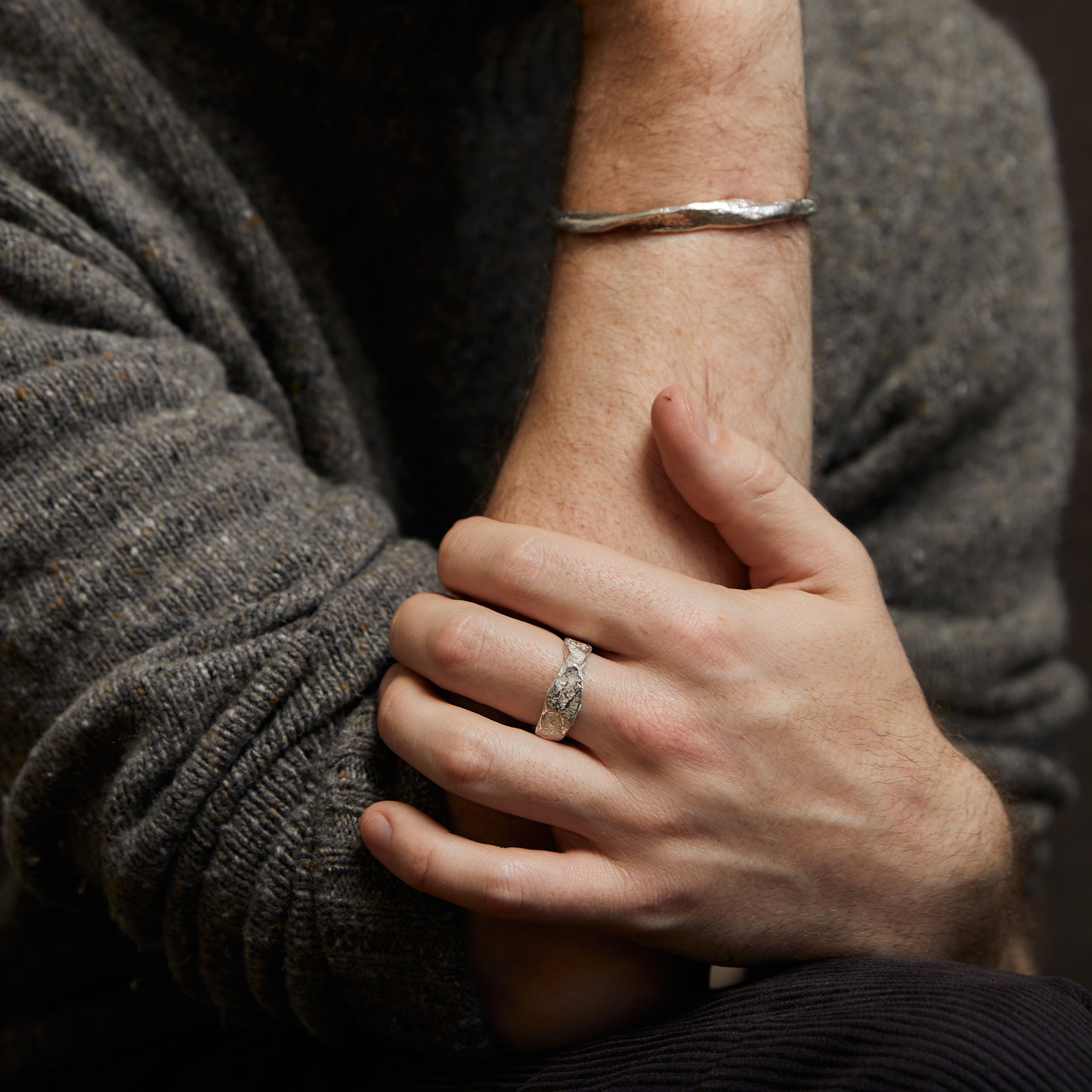 Granite Tor Ring Silver