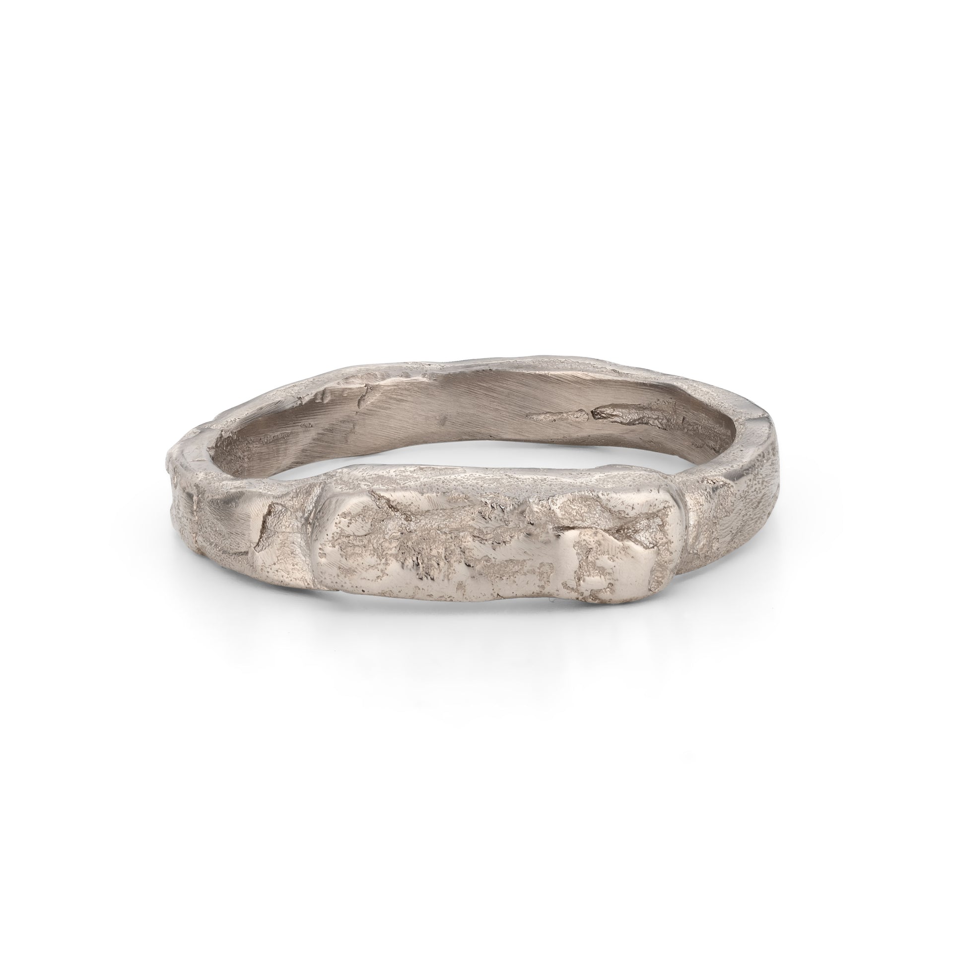 Signet Men-Amber Ring 18ct White Gold