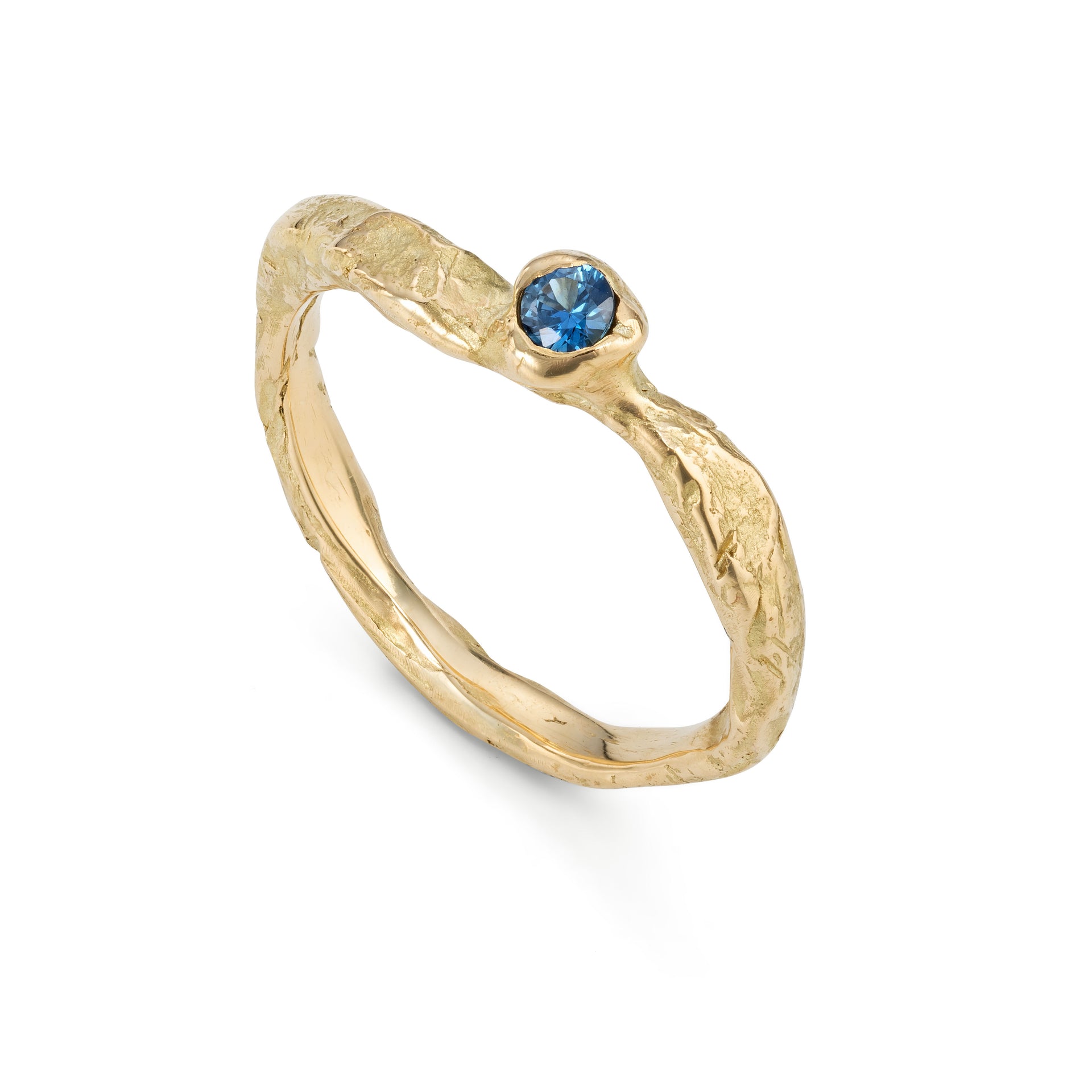 Single Gemstone Ocean Isle Band Size N
