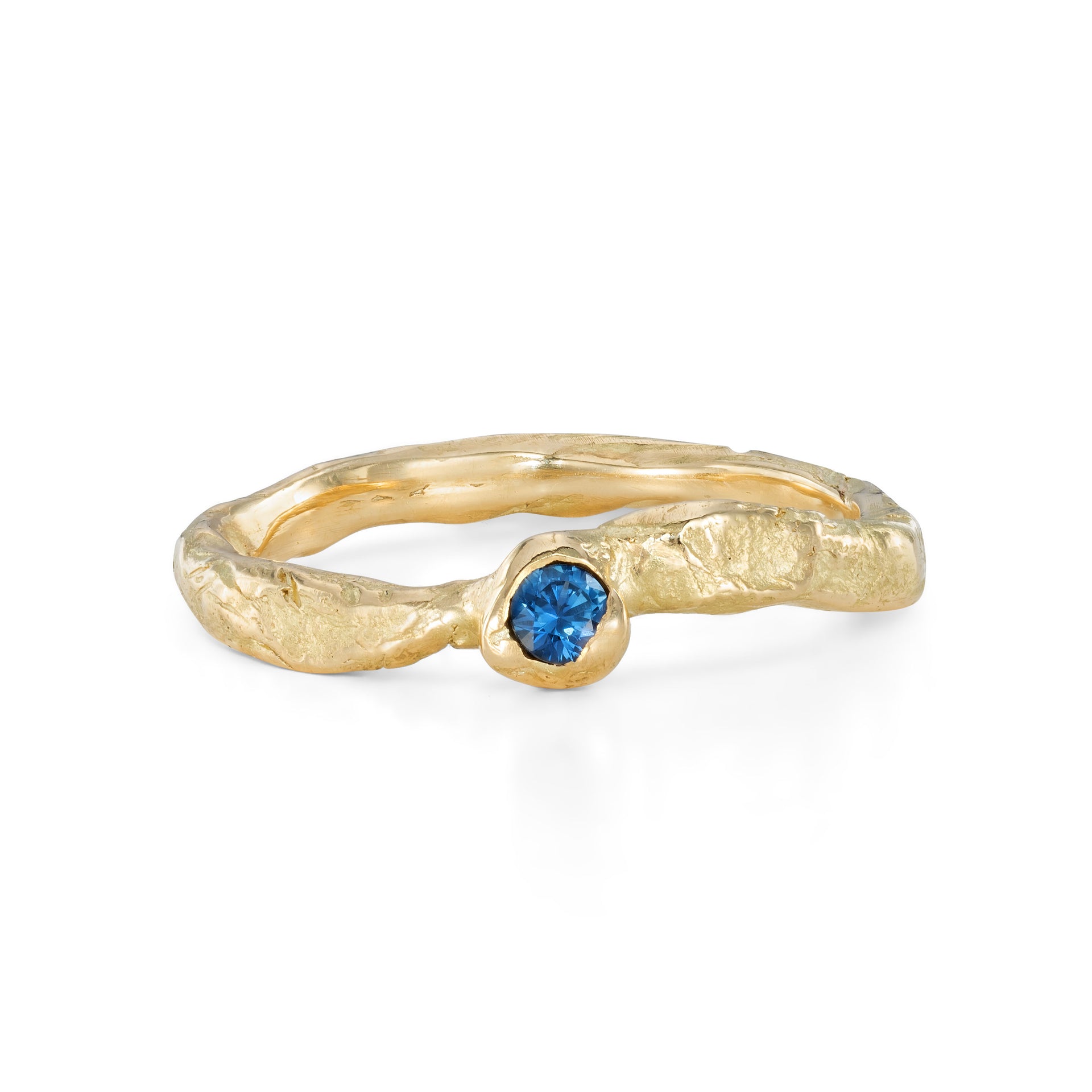 Single Gemstone Ocean Isle Band Size N