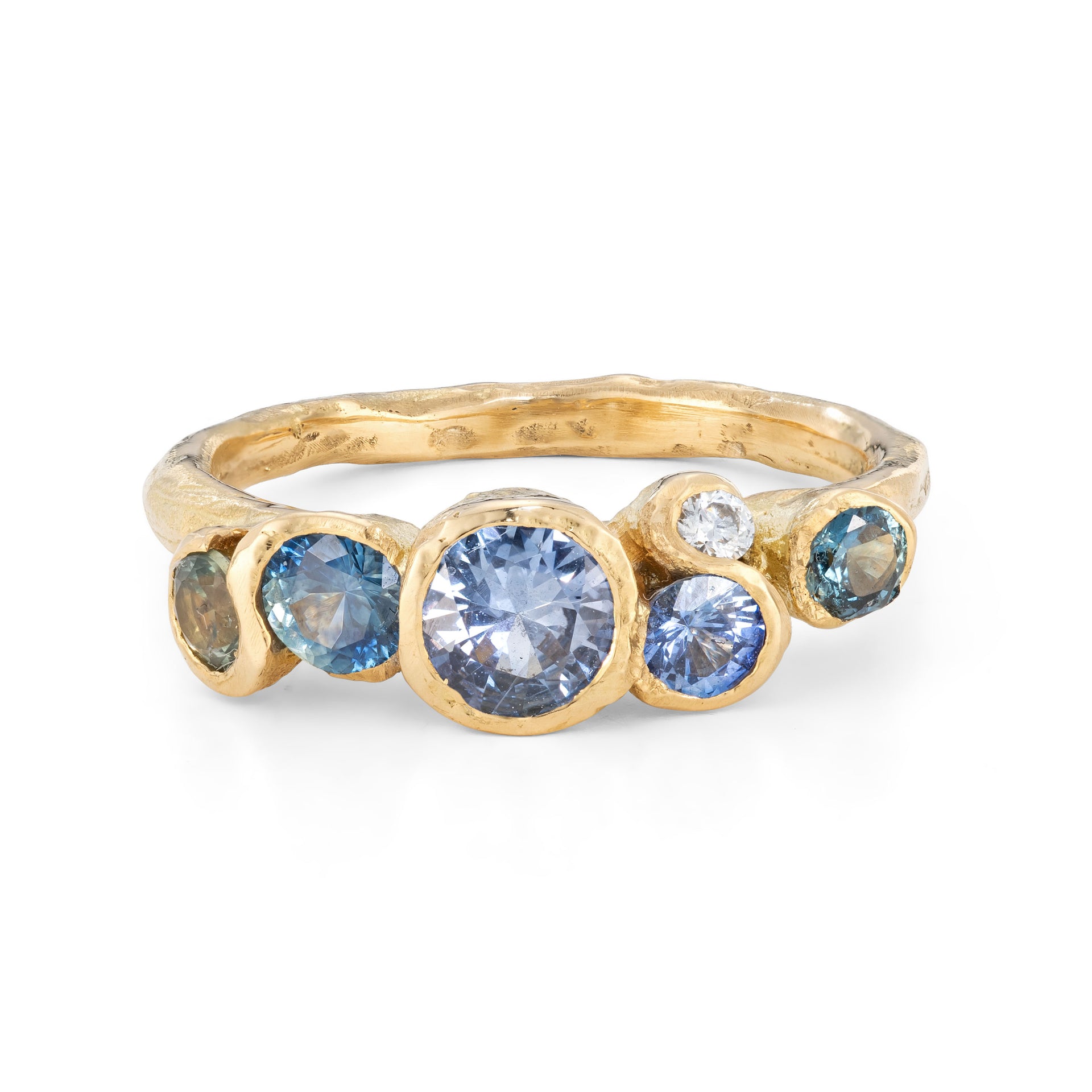 Ocean Blue Sapphire Nori Ring