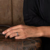 Ocean Stone Channel Ring 18ct white gold