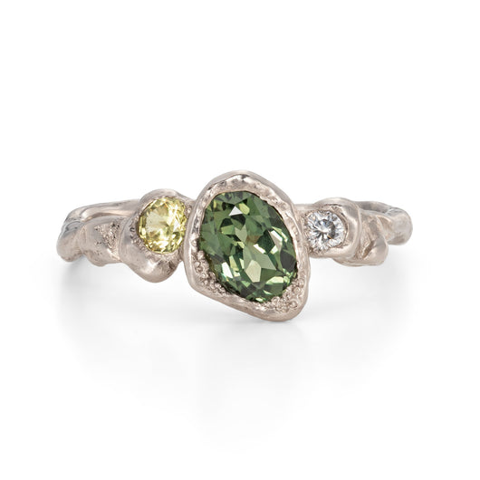 Green Ocean Adakite Ring