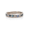 Ocean Stone Channel Ring 18ct white gold