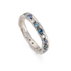 Ocean Stone Channel Ring 18ct white gold