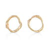 Pebble Circle Studs 9ct Gold