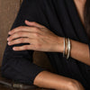 Strata Bangle Stack with Gold and Silver