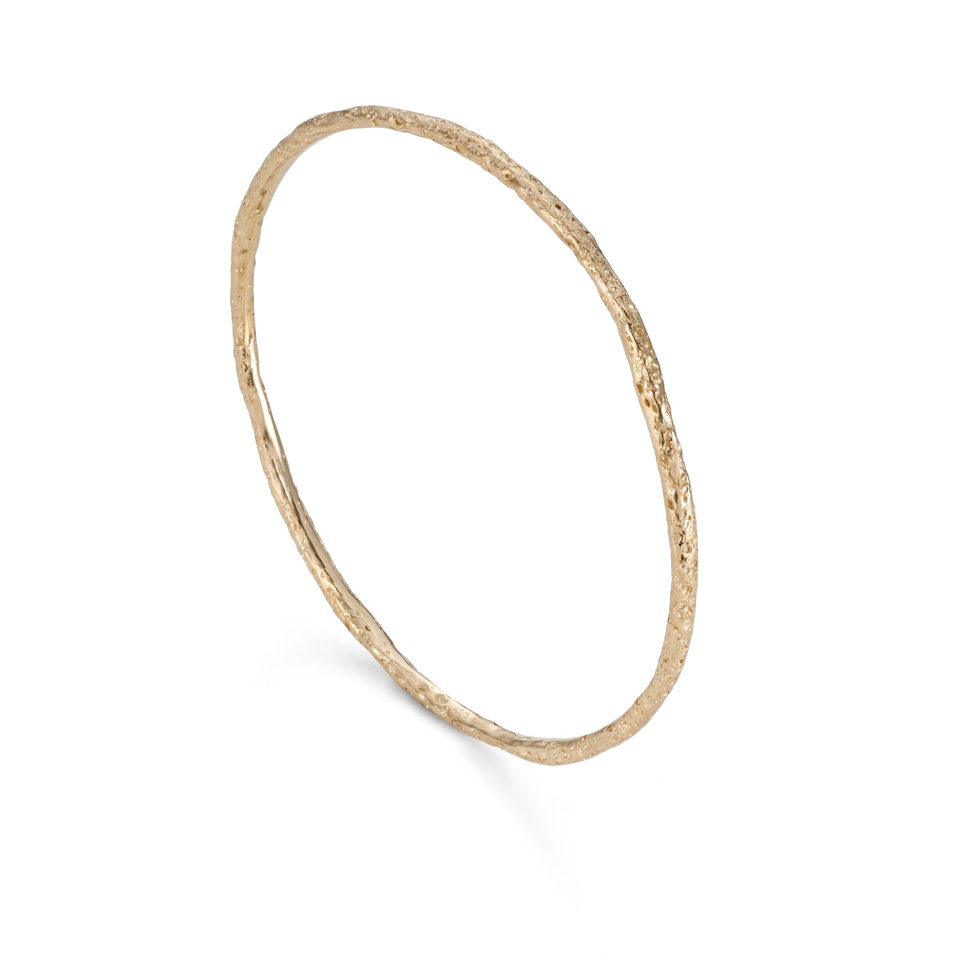 Rounded Urchin Bangle 9ct Gold