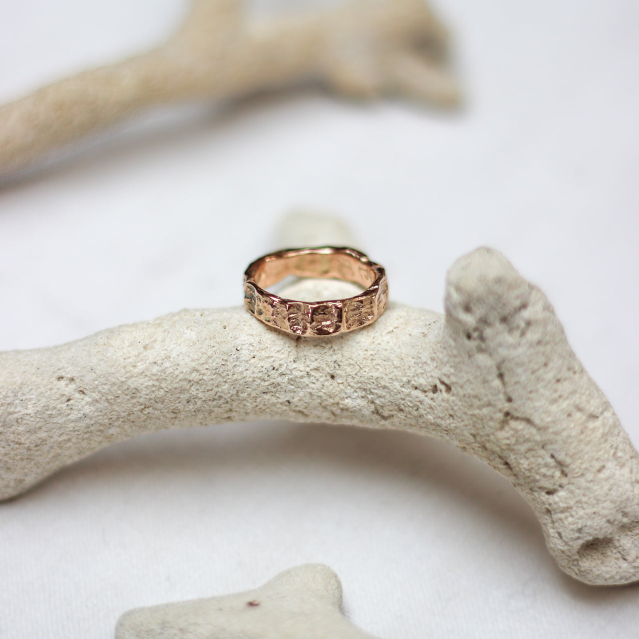 Cockle Medium Ring 9ct Rose Gold Size R 1/2