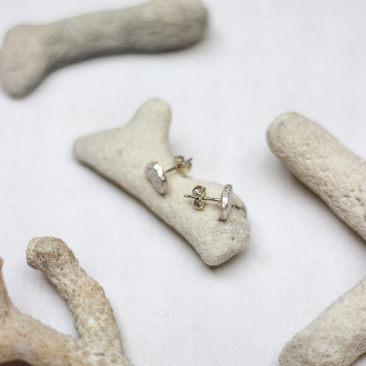 Stone Nugget Studs Sample
