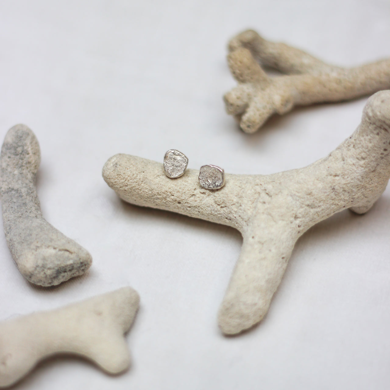 Stone Nugget Studs Sample