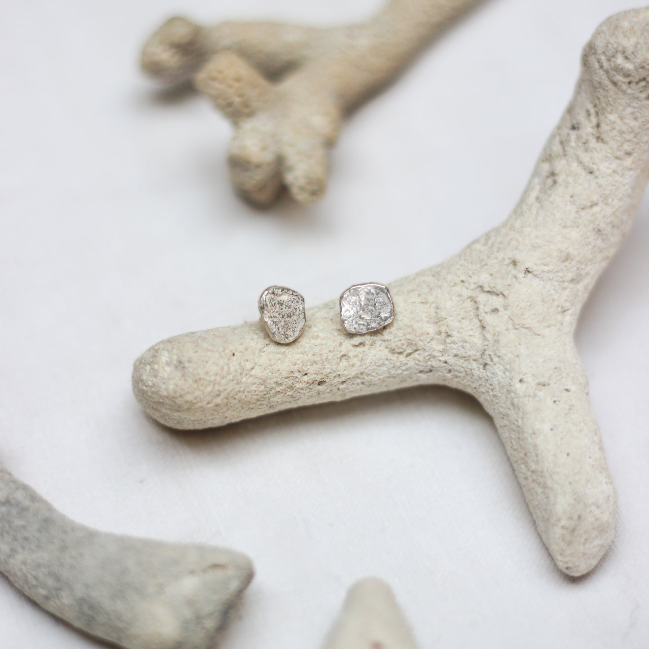 Stone Nugget Studs Sample