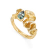 Teal Sapphire Ribbon Ring
