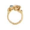 Teal Sapphire Ribbon Ring