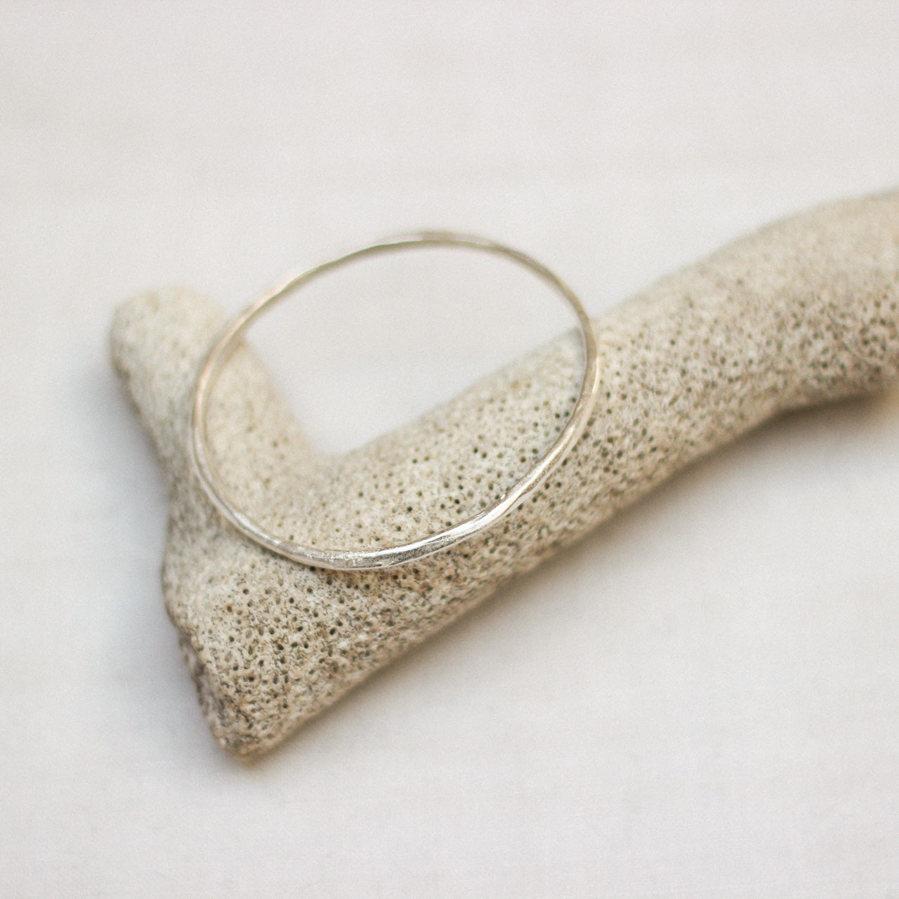Early Rock Fine Bangle Silver Small