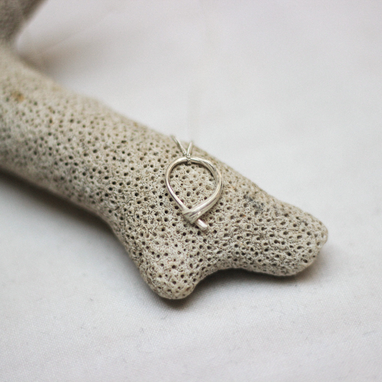 Twisted Ribbon Silver Pendant