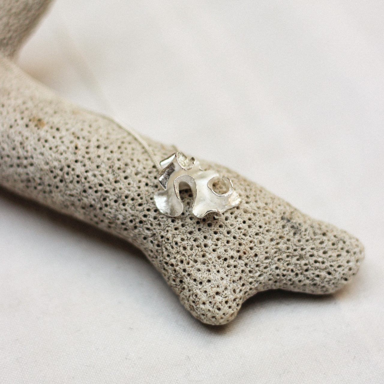 Silver Seaweed Pendant Sample