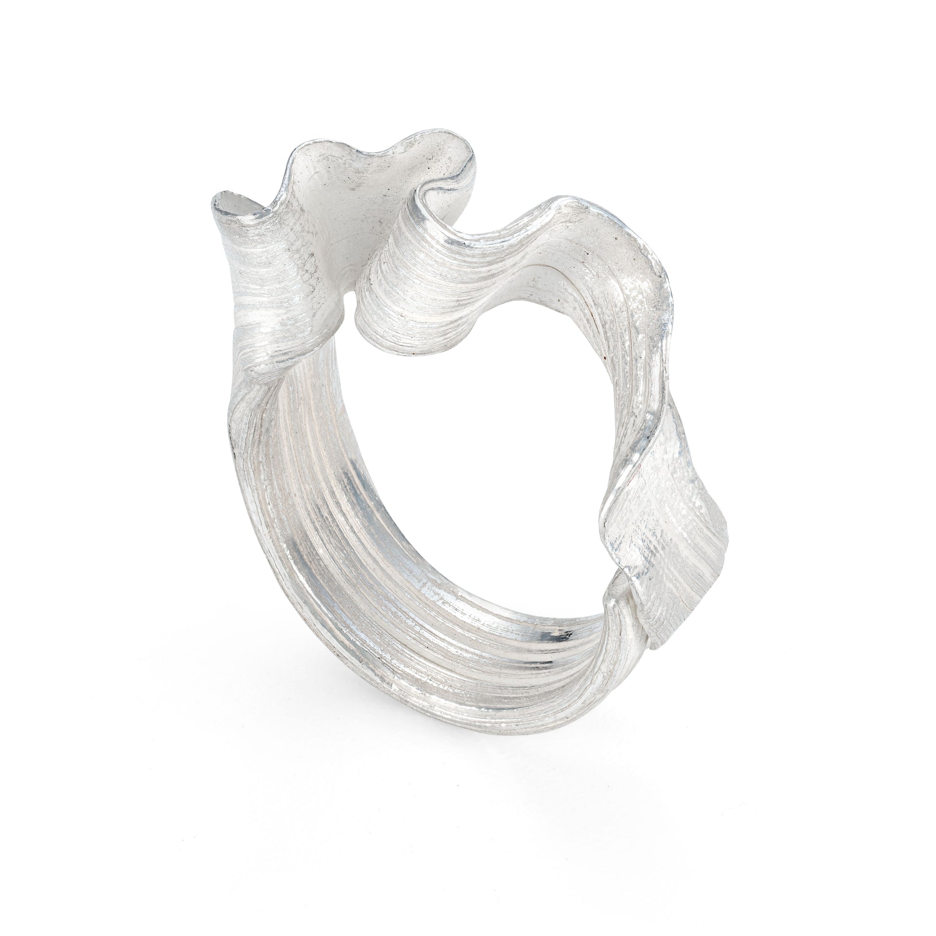 Statement silver ring made using the Japanese Mitsuro technique. By Emily Nixon