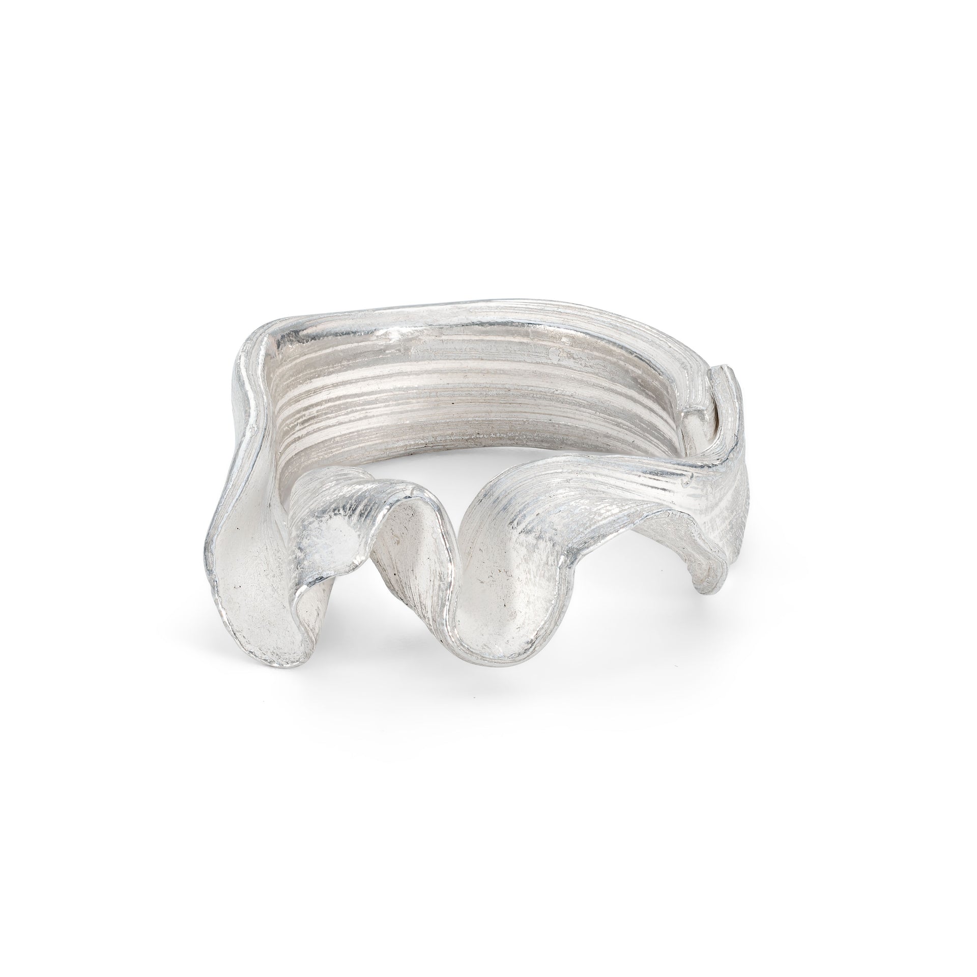 Statement silver ring made using the Japanese Mitsuro technique. By Emily Nixon