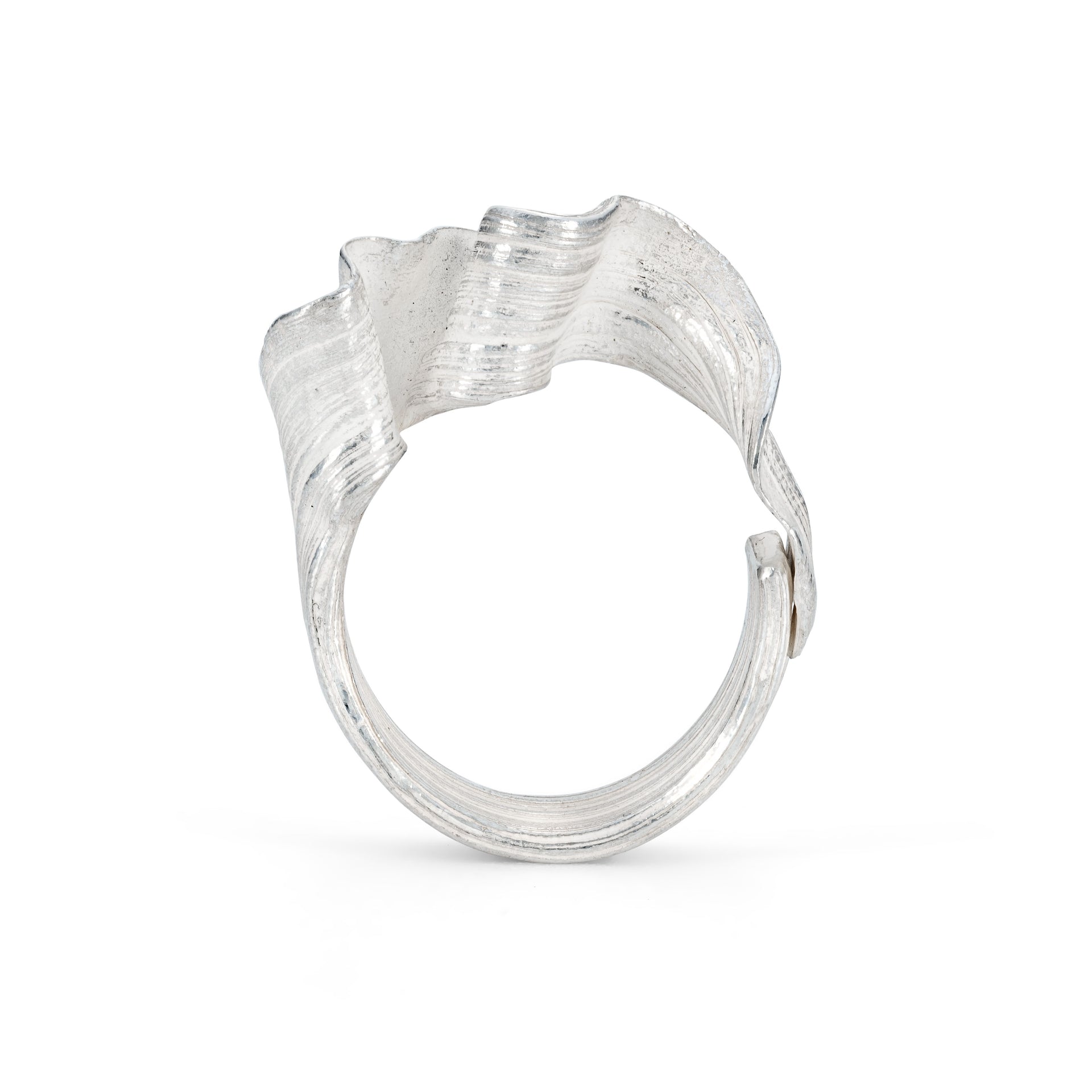 Statement silver ring made using the Japanese Mitsuro technique. By Emily Nixon