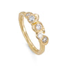 Crested Shingle Bay Ring set with Diamonds