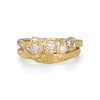 Crested Shingle Bay Ring set with Diamonds