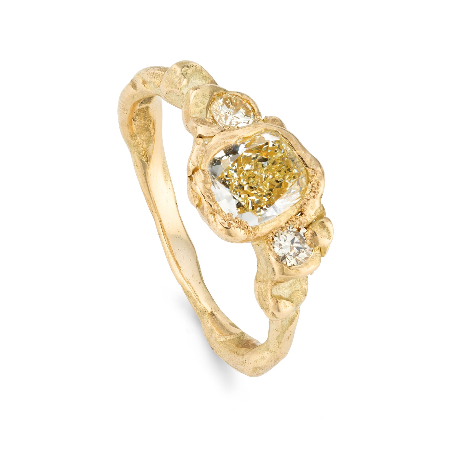 Sunshine Diamond Adakite Ring